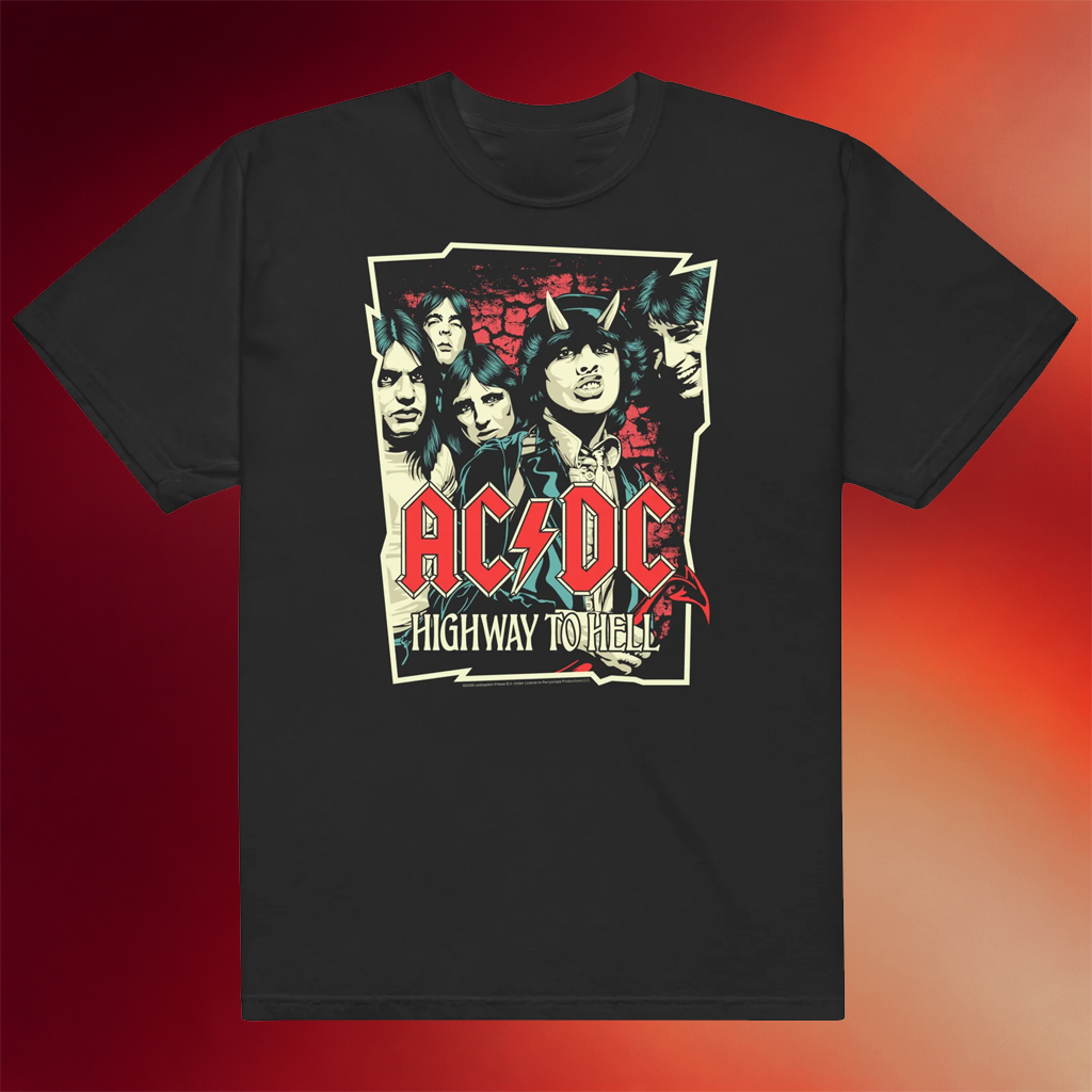 AC DC Merch 2026 Highway To Hell Graphic T-Shirt Rock Band Shirt Gift For Music Lovers
