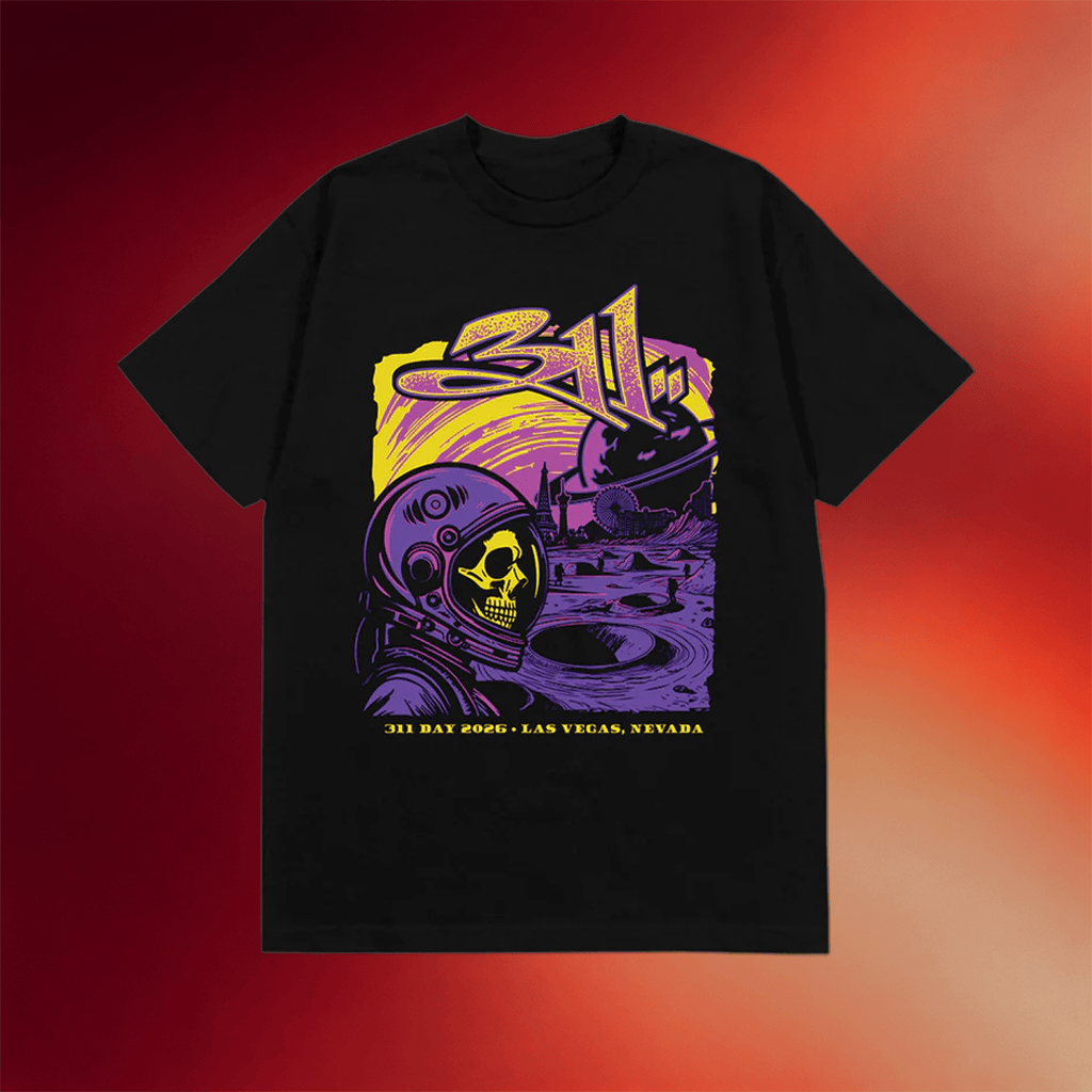 311 Merch Astronaut Skull T-Shirt 311 Day 2026 Shirt Gift Ideas For Rock Lovers