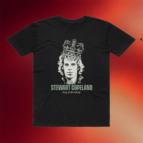 Bird_s Robe Merch 2026 Stewart Copeland King Of The Hi-Hats W Crown T-Shirt Black Gifts