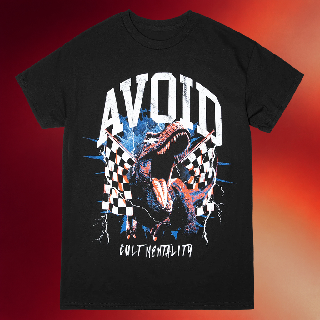 AVOID Merch 2026 Dino Black T-Shirt Cult Mentality Shirt Gifts For Brothers