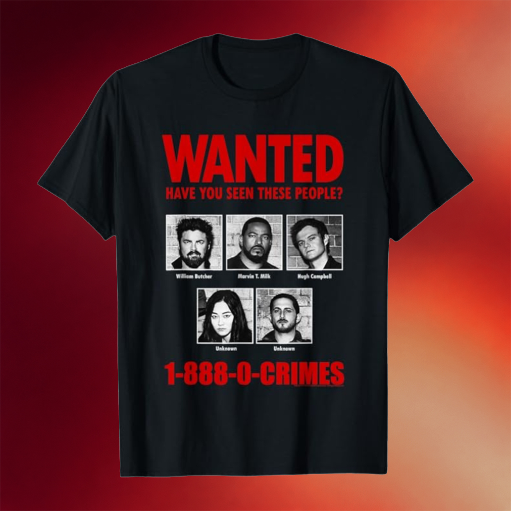 Anti-Supe Wanted Poster T-Shirt The Boys Merch Gift Ideas For Movie Fans