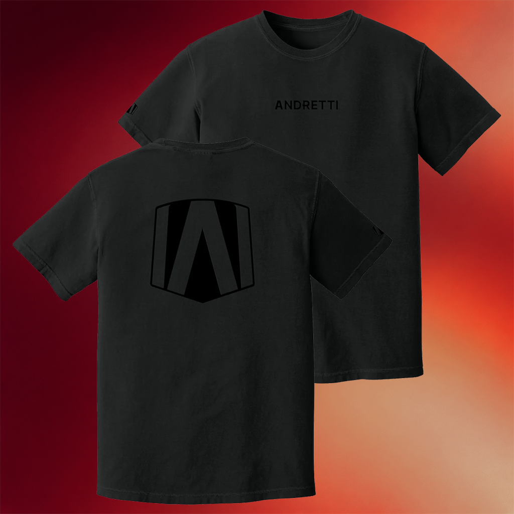 Andretti Merch 2026 Andretti Tonal Back Logo Black T-Shirt Gifts For Racing Fans