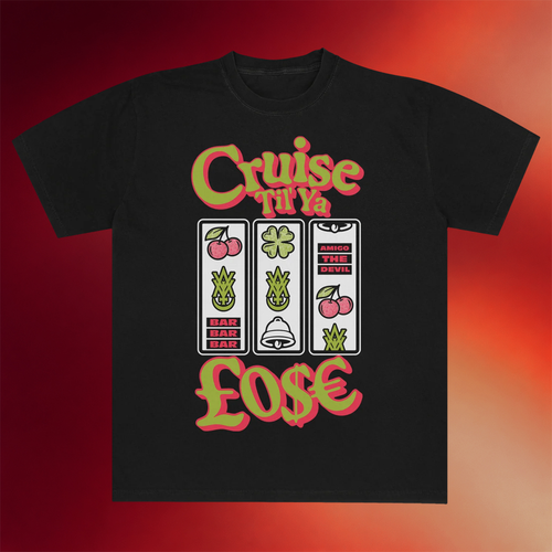 Amigo The Devil Merch Cruise Til You Lose Black T-Shirt Amigo The Devil Fan Apparel