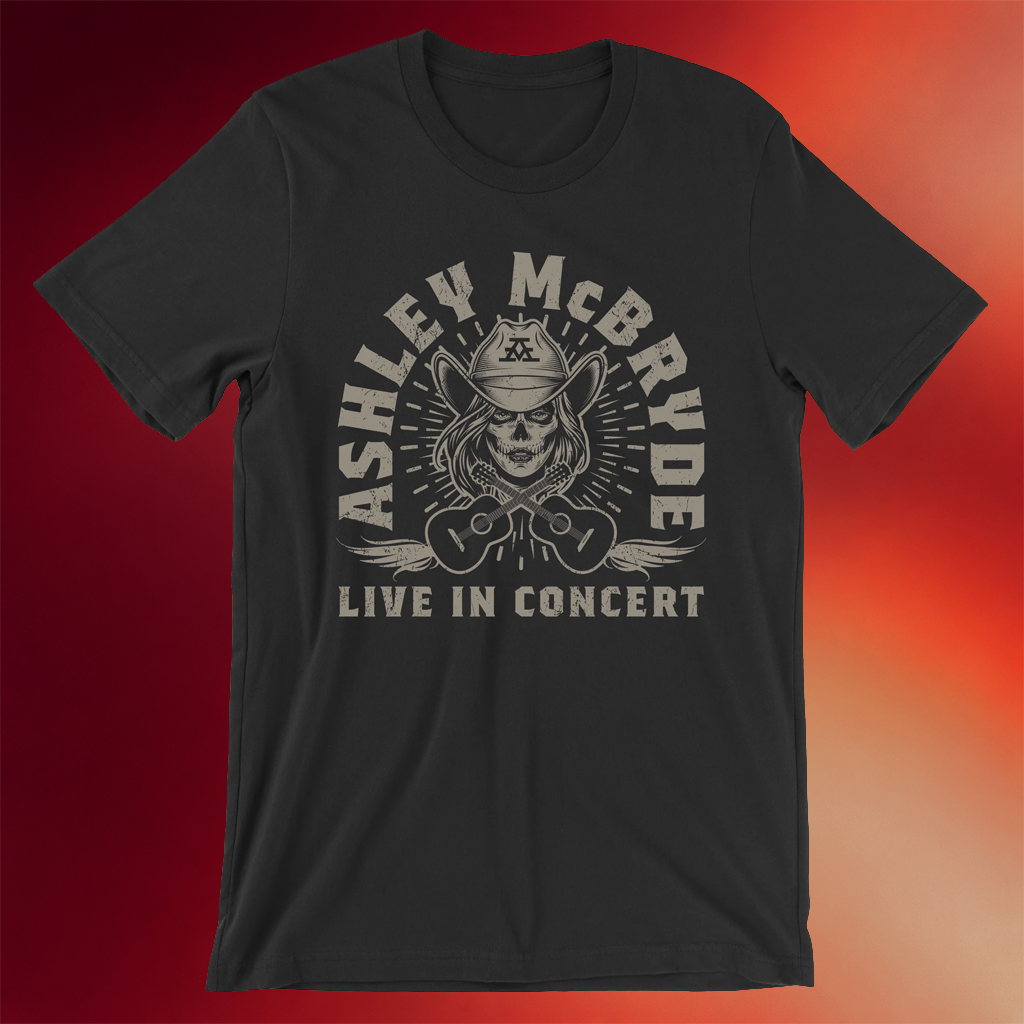 Ashley McBryde Merch 2026 Skull Cowgirl T-Shirt Ashley McBryde Live In Concert Shirt Fan Gifts