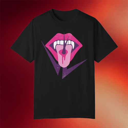 AMC Merch 2026 The Vampire Lestat Tongue And Fangs Logo T-Shirt Gifts Ideas For Husband