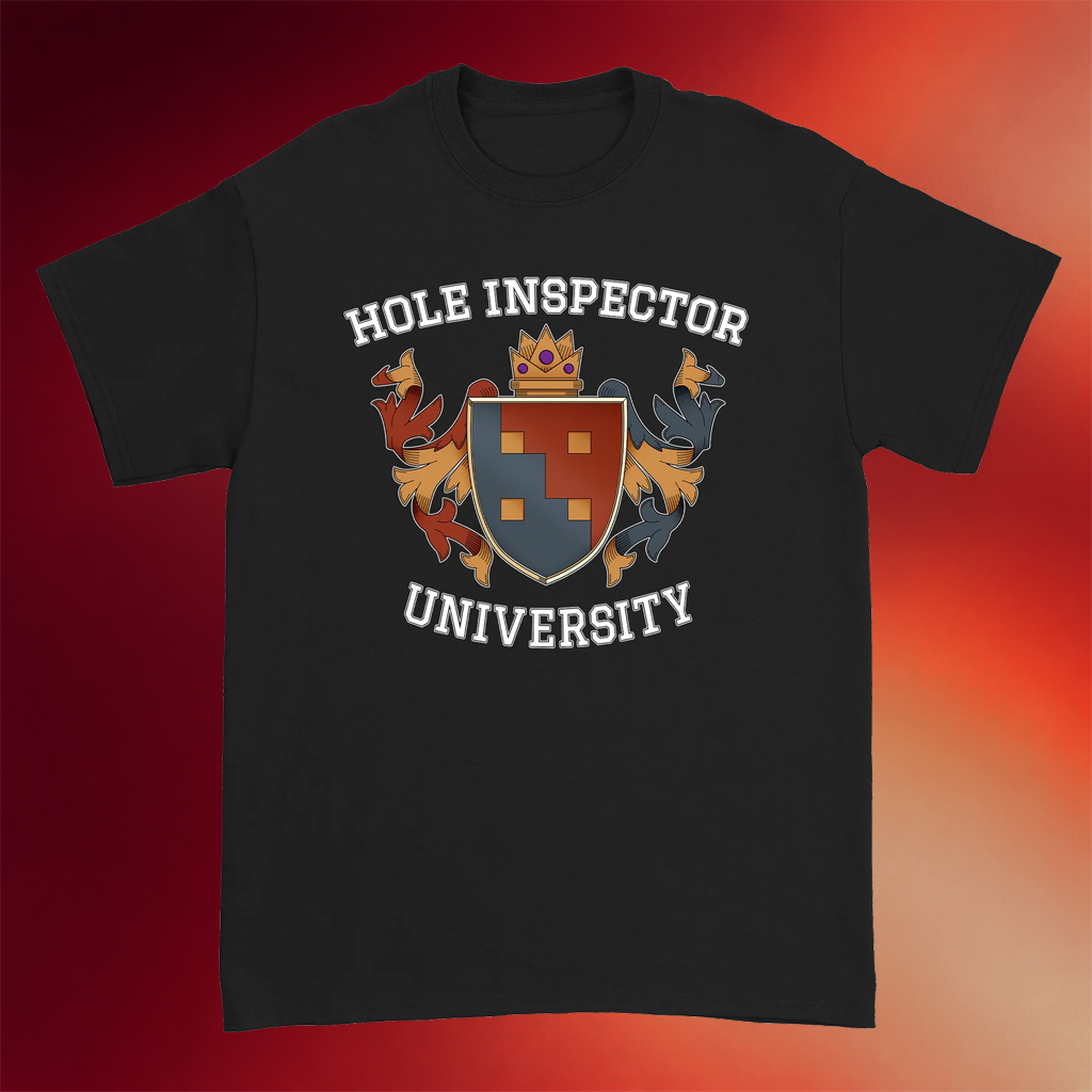 BeardPrincess Merch 2026 HIU T-Shirt Hole Inspector University Crest Shirts Gifts For Friends