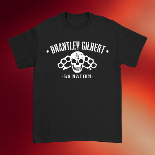 Brantley Gilbert Merch 2026 Knuckle Skull T-Shirt BG Nation Shirt Music Lover Gifts For Him