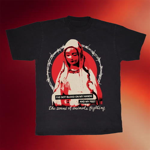 Born Losers Records Merch 2026 The Sound Of Animals Fighting Blood On My Hands T-Shirt Gifts