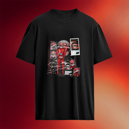 Charles Leclerc Ferrari F1 Racing Driver 16 Rosso Corsa T-shirt Unique Gift Ideas For Men