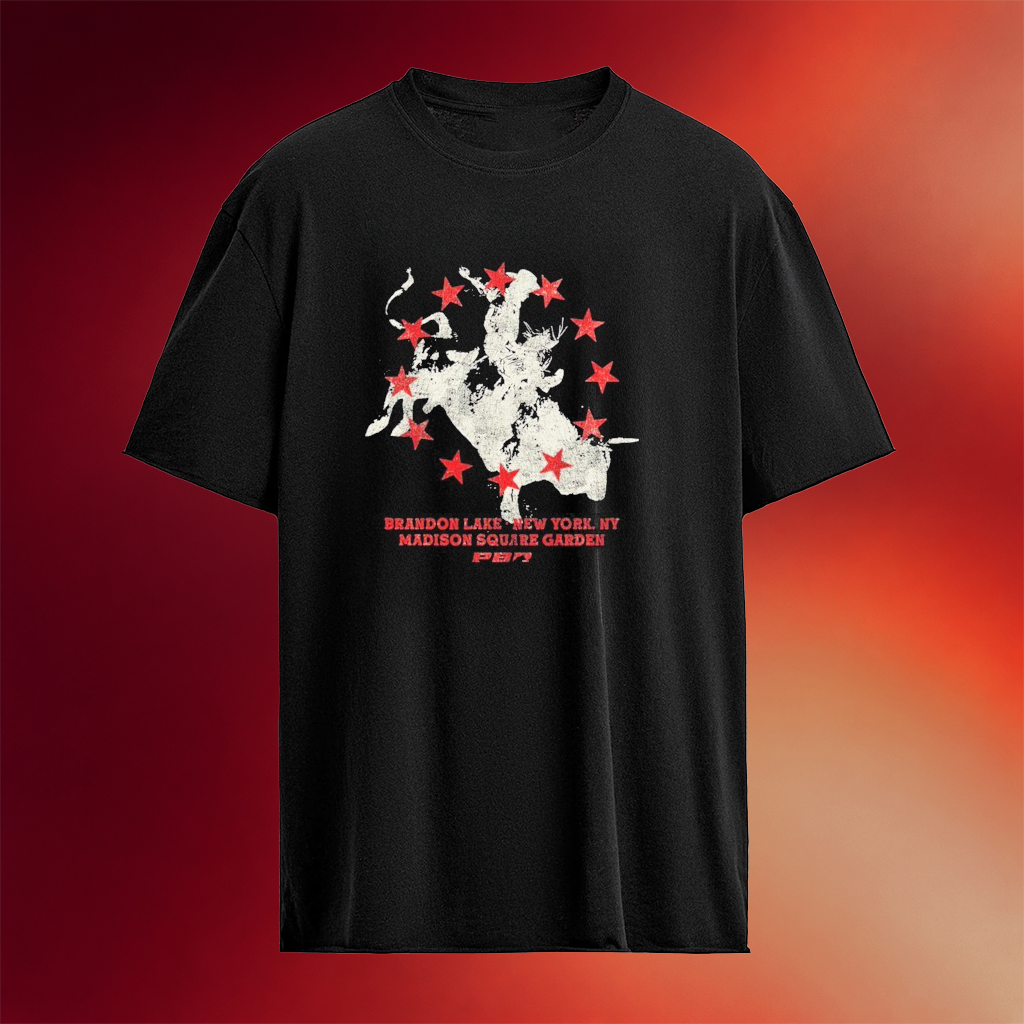 Brandon Lake X PBR New York Madison Square Garden Rider T-Shirt Brandon Lake Merch Gifts For Dad