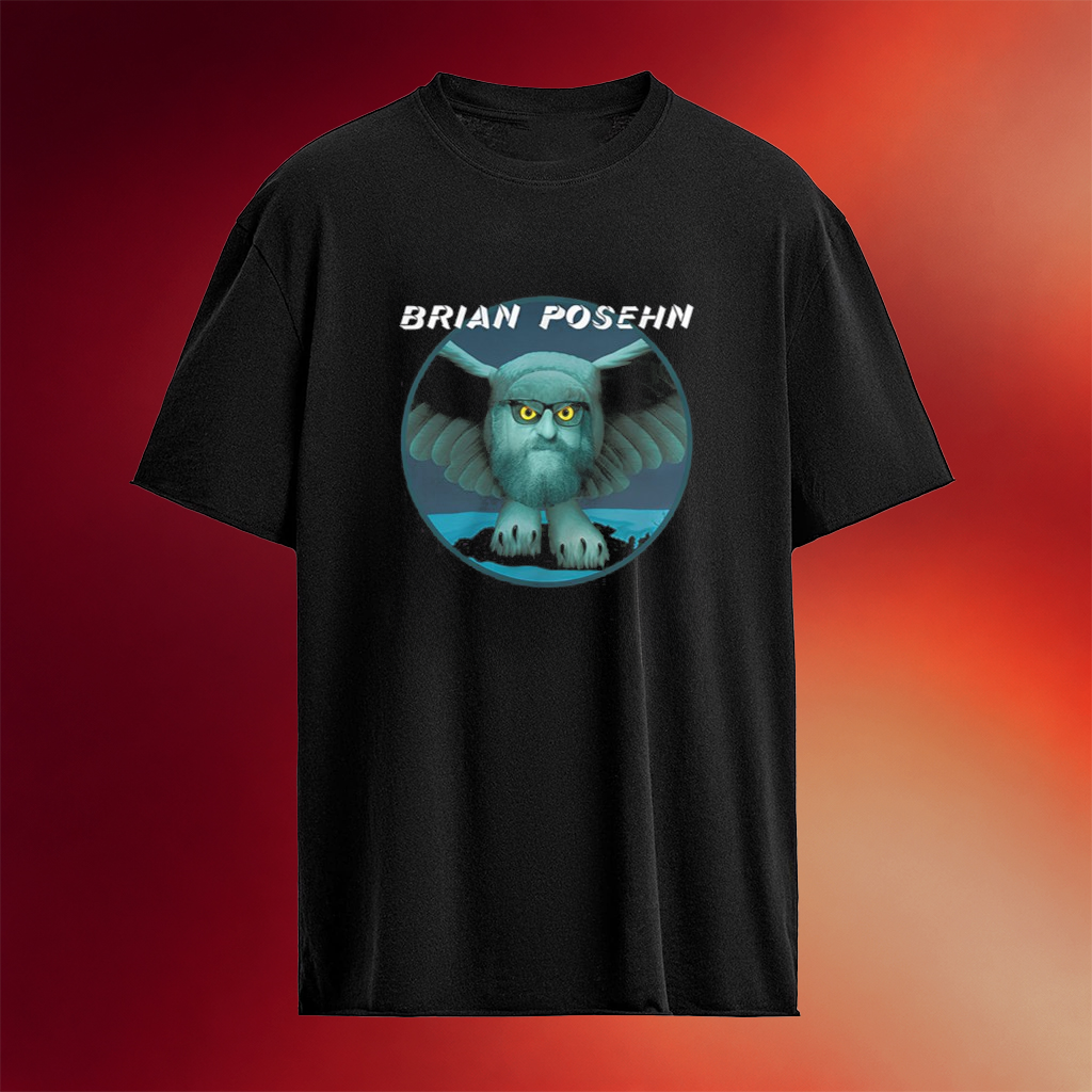 Brian Posehn Owl T-Shirt Brian Posehn Clothing Unique Gift For Boyfriend Birthday