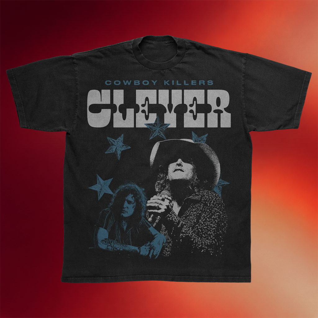 Clever Merch Cowboy Killers Zip T-Shirt Clever Shirts Cool Gifts For Music Lovers