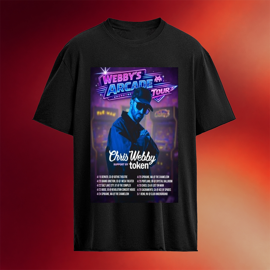Chris Webby The Webby_s Arcade Tour 2026 Dates T-Shirt Chris Webby Merch Gifts For My Husband