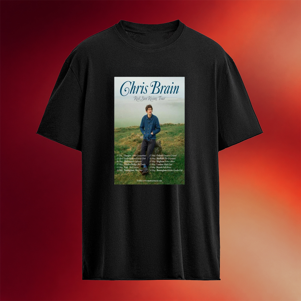 Chris Brain Red Sun Rising Tour 2026 T-Shirt Chris Brain Merch Gifts For Music Fans