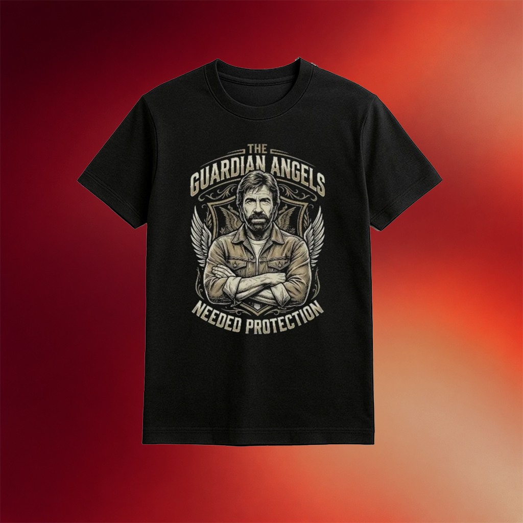 Chuck Norris T-Shirt The Angels Needed Protection RIP Chuck Norris Shirt Fans Gifts