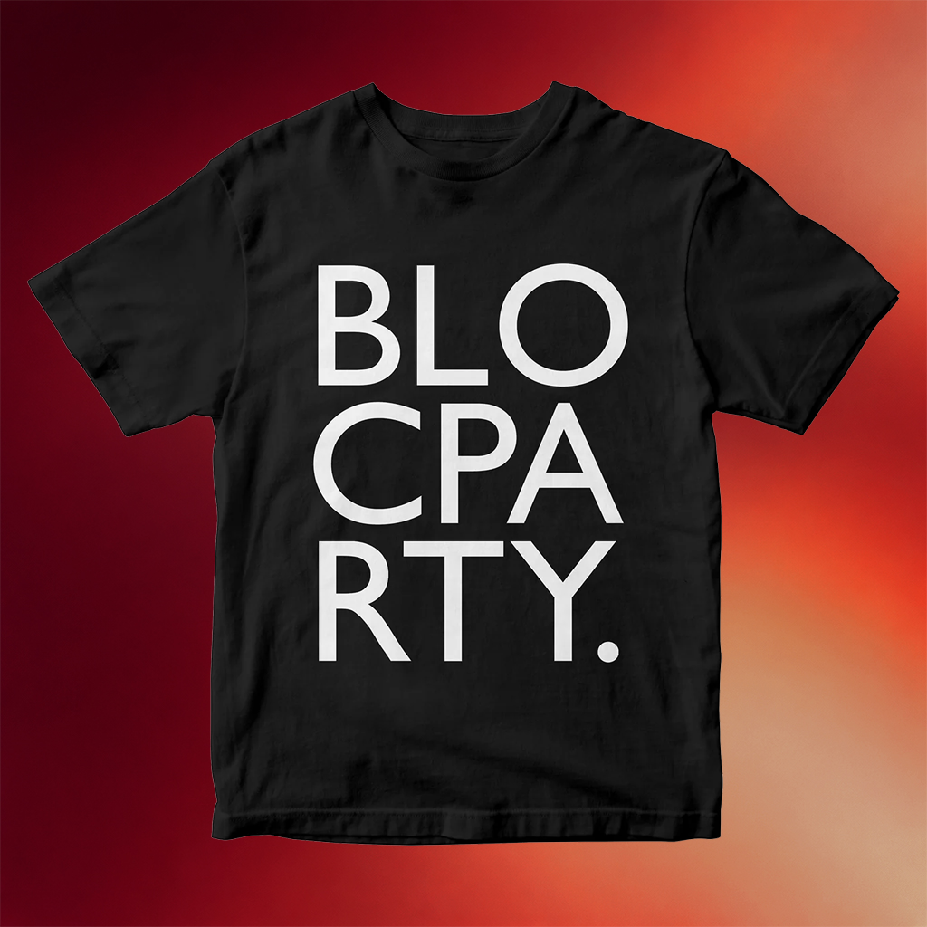 Bloc Party Merch 2026 Logo Infill T-Shirt Black Unique Gifts For Rock Band Lovers
