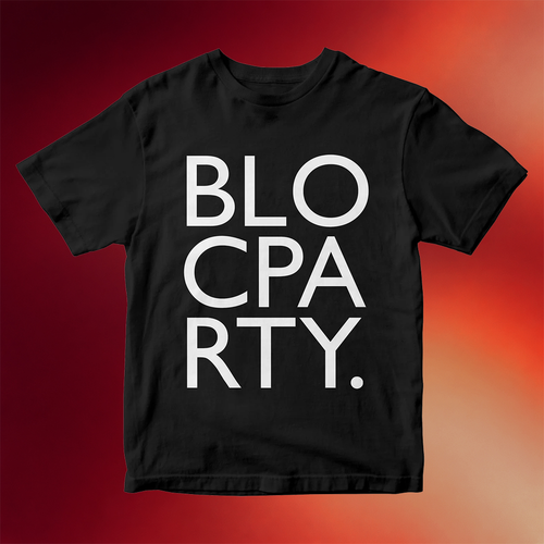 Bloc Party Merch 2026 Logo Infill T-Shirt Black Unique Gifts For Rock Band Lovers