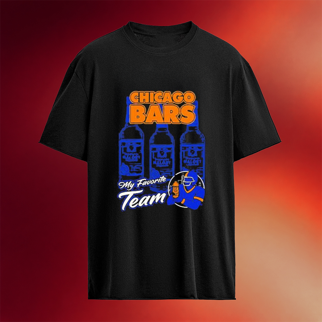 Chicago Bars My Favorite Team T-Shirt Bears Merch Gifts For Football Fan