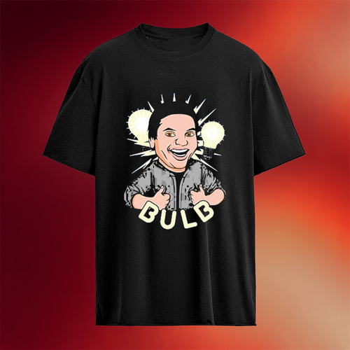 Bulb Caricature T-Shirt Gifts For Husband Who Has Everything