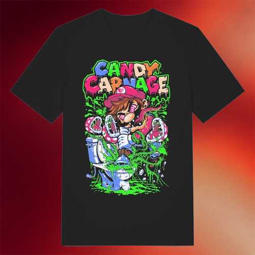 Candy Carnage Merch 2026 The Plunger Games Mario T-Shirt Dad Gifts For Father_s Day_