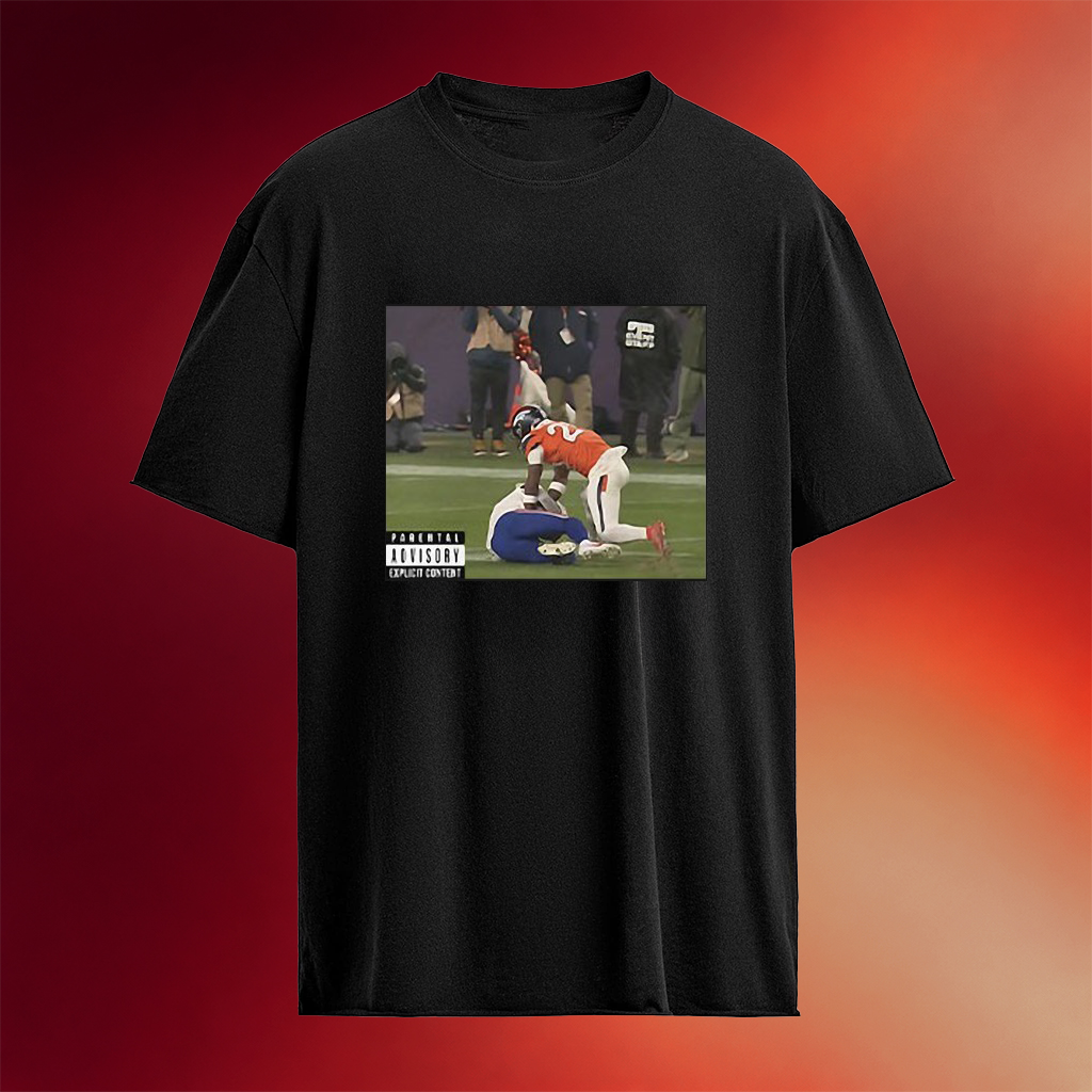 Denver Football Vs Buffalo Football Viral Tackle Controversial T-Shirt Gifts For Football Fans