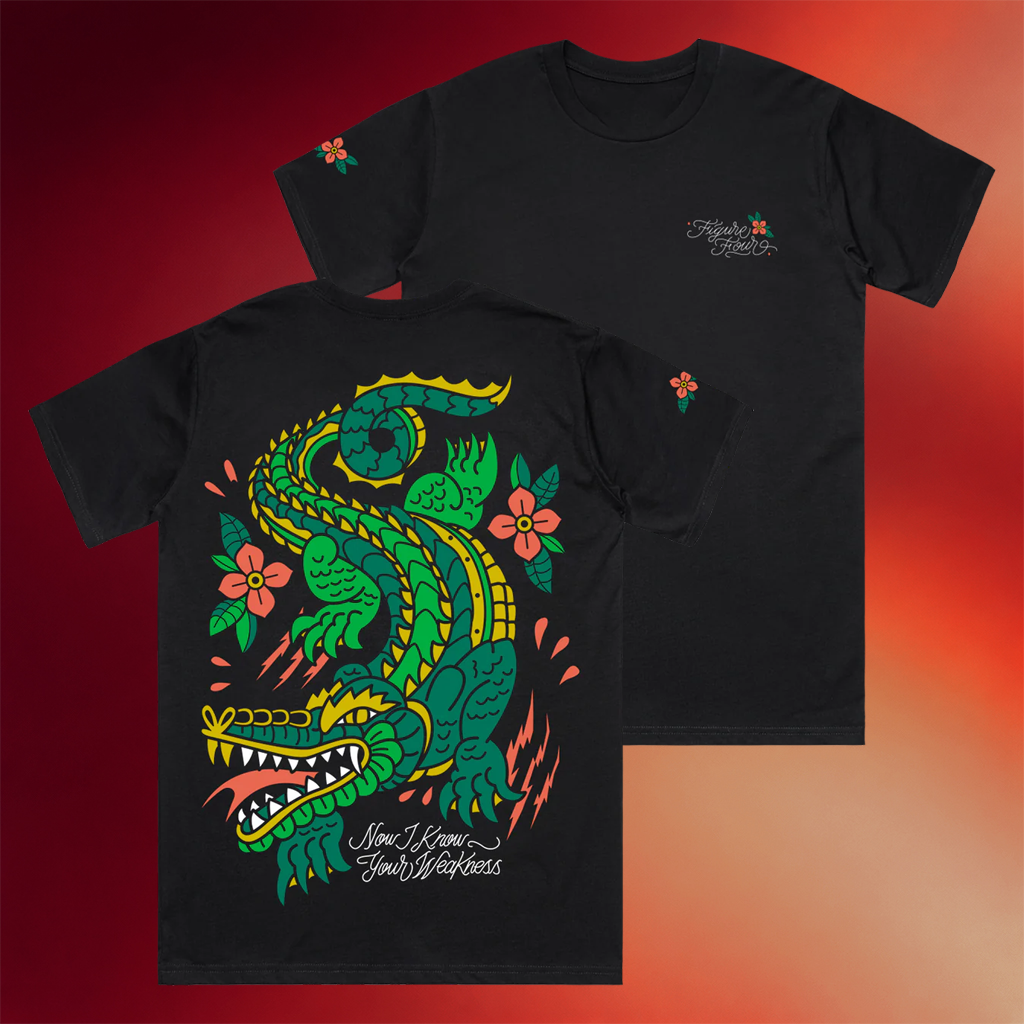 Figure Four Merch 2026 Alligator T-Shirt Figure Four Band Shirts Gifts For Music Fans