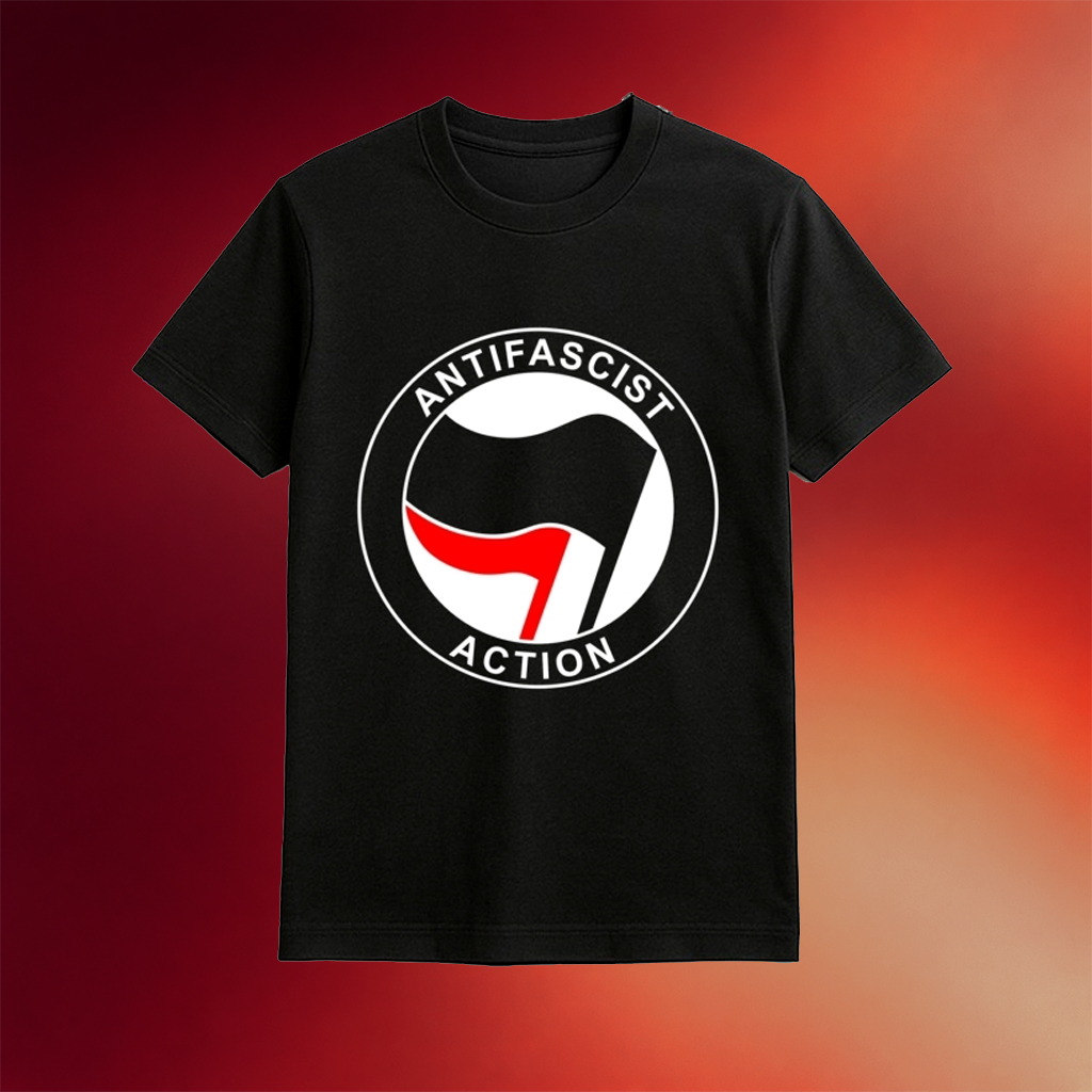 Extremadura Antifascista Logo Shirt Antifascist Action T-Shirt Black Political Gifts