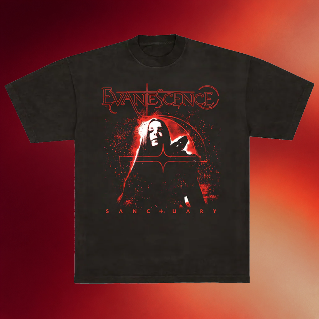 Evanescence Merch 2026 High Contrast Red Sanctuary T-Shirt Present For Rock Music Fans