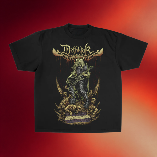 Dethklok Merch 2026 Skwisgaar Throne T-Shirt Gifts For Band Lovers