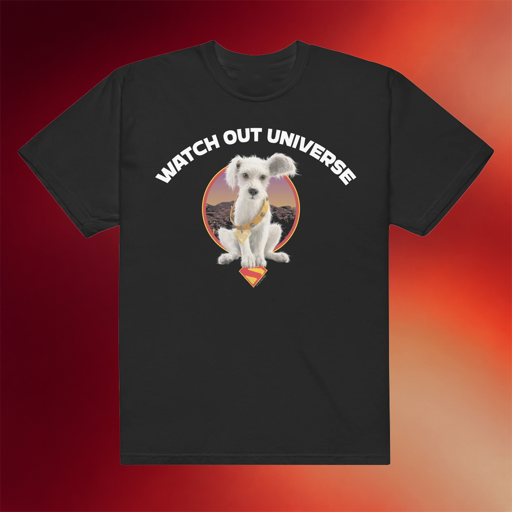 DC Merch Supergirl 2026 Puppy Krypto T-Shirt Watch Out Universe Shirt Gifts For BFF
