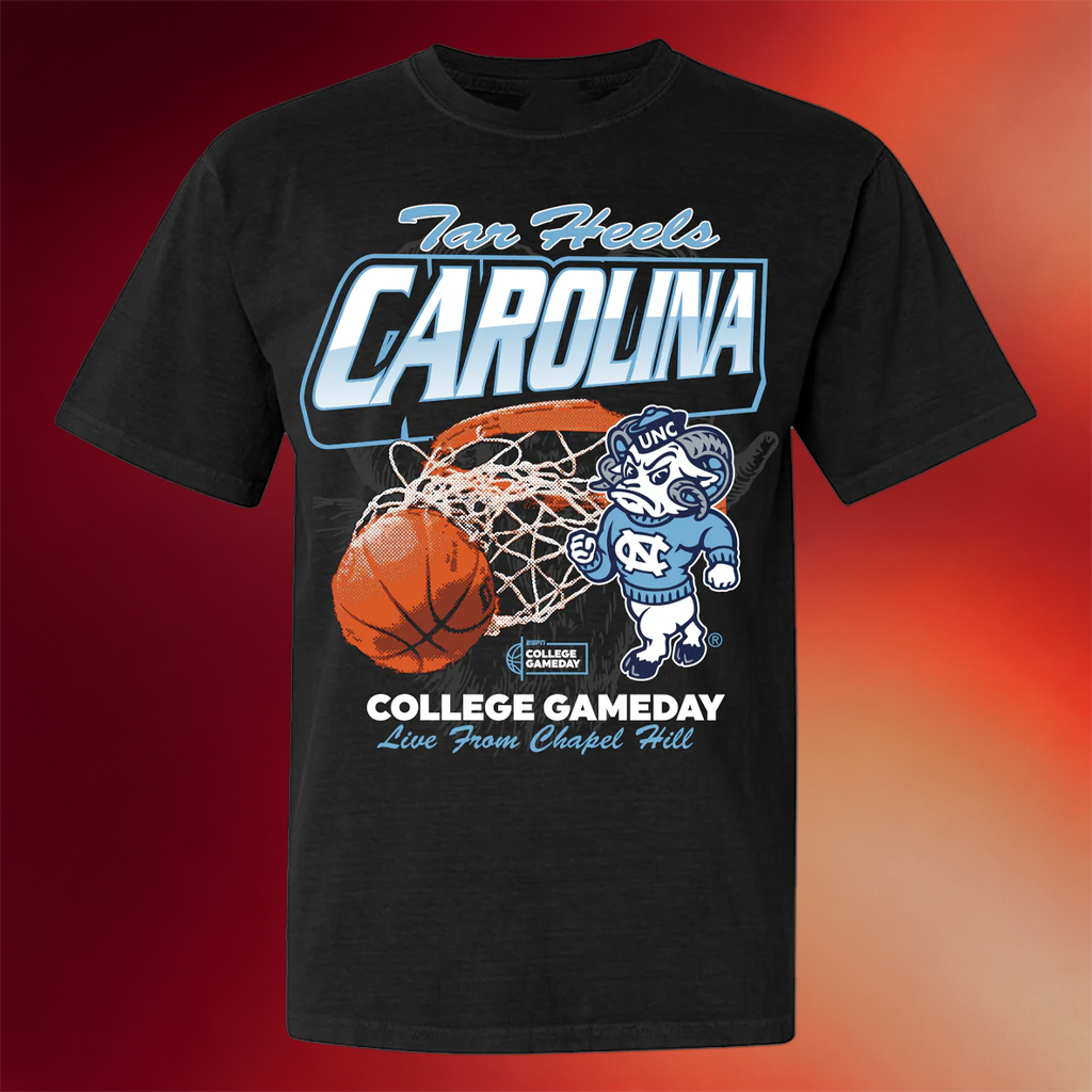 ESPN Merch College Gameday Live From Chapel Hill T-Shirt Gift For Basketball Lover