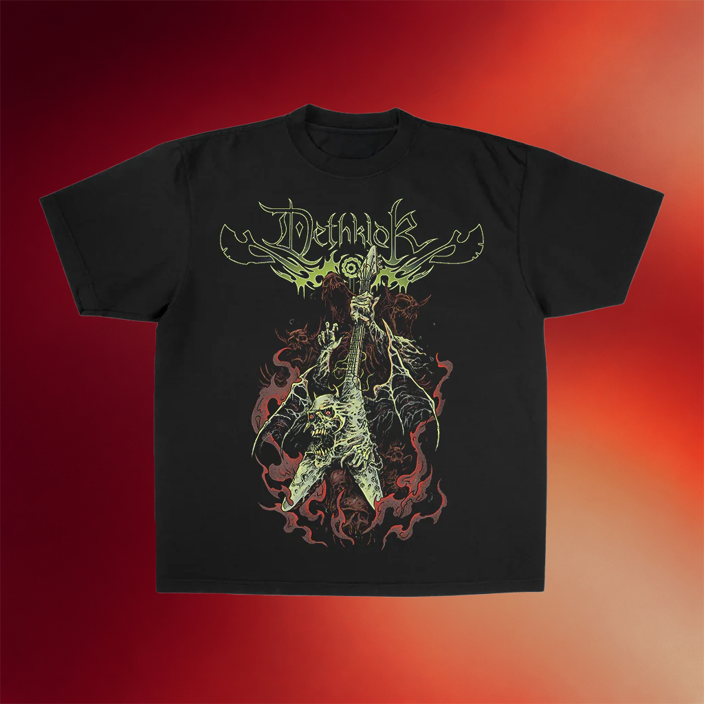 Dethklok Merch 2026 Toki Flying V T-Shirt Dethklok Shirt Presents For Music Lovers