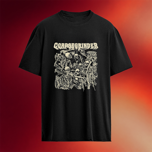 Corpsegrinder Pile Of Bones Skeleton T-Shirt Corpsegrinder Merch Gifts For Music Lovers