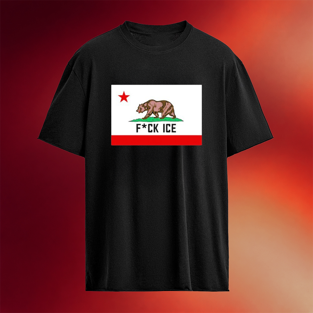 Fck ICE California Bear Flag T-Shirts Unique Gifts For Father