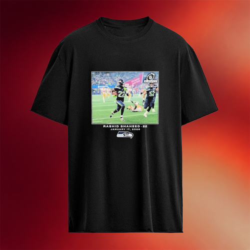Rashid Shaheed Seattle Football Jan 17 2026 Flash Features T-Shirt Gifts For Football Fan