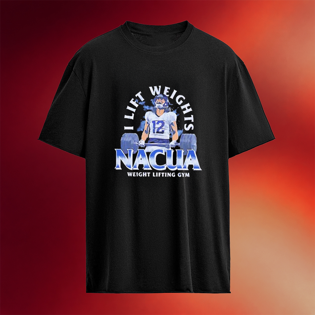 Puka Nacua Los Angeles Football I Lift Weights Lifting Gym T-Shirt Gifts For Football Fan