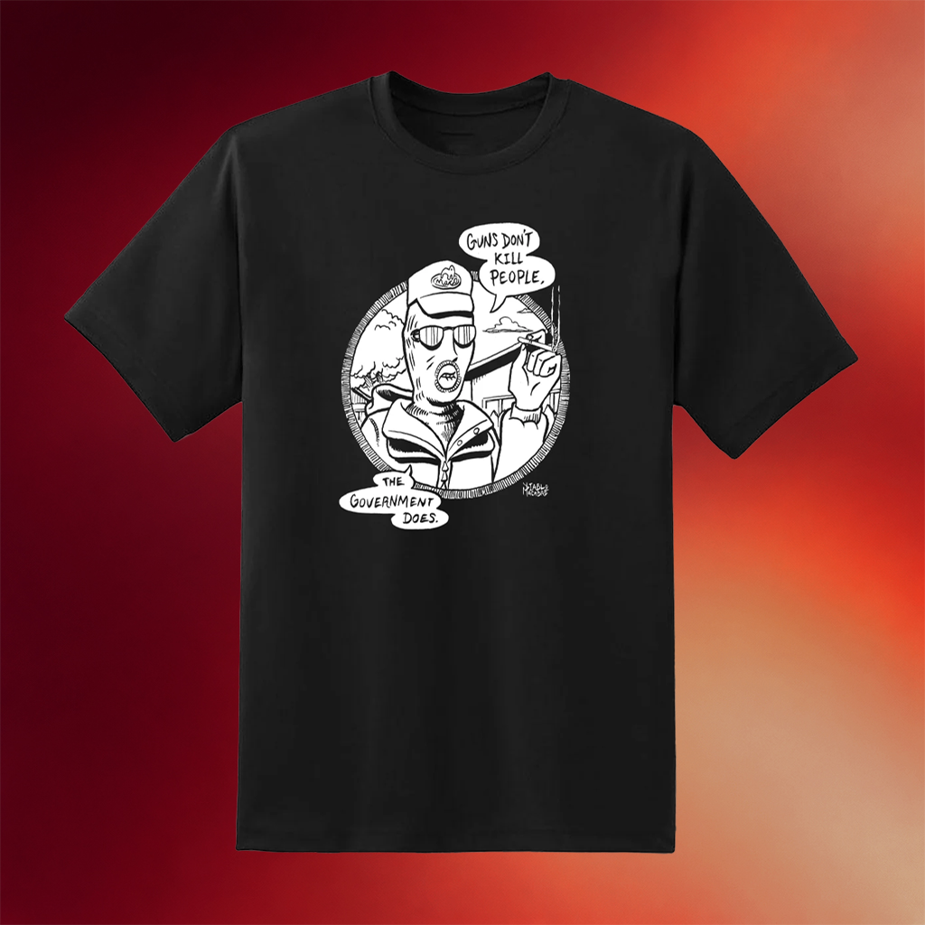 Punk With A Camera Merch 2026 Guns Don_t Kill People The Government Does Diablo Macabre T-Shirt