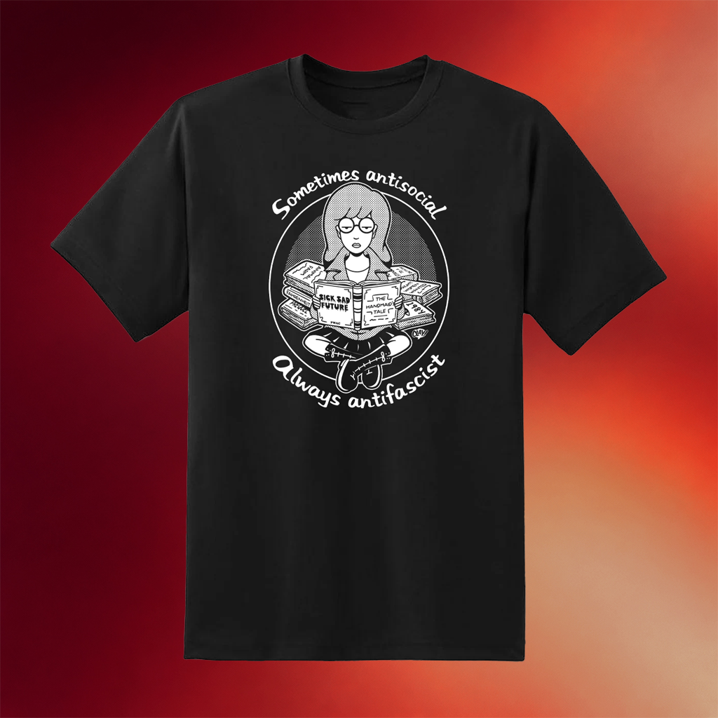 Punk With A Camera Merch 2026 Sometimes Antisocial Always Antifascist T-Shirt Antifa Merch