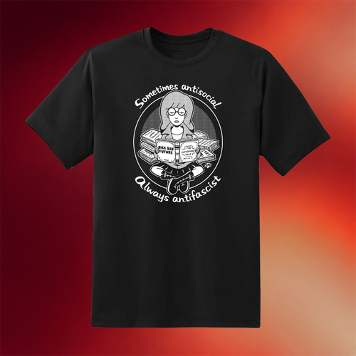 Punk With A Camera Merch 2026 Sometimes Antisocial Always Antifascist T-Shirt Antifa Merch