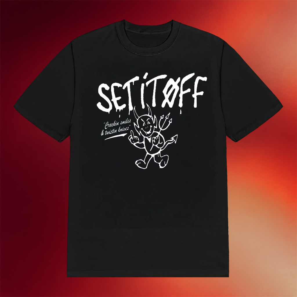 Set It Off Merch 2026 Devil T-Shirt Black Set It Off Rock Band Shirt Gifts For Fans