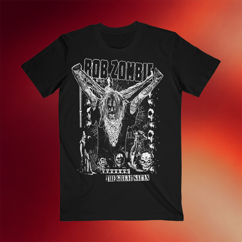 Rob Zombie Merch 2026 The Great Satan Rob T-Shirt Gift Ideas For Music Lovers