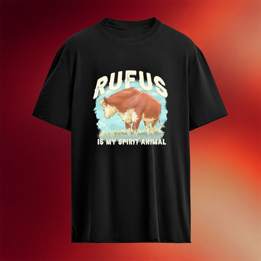Rufus The Bull Rufus Is My Spirit Animal T-Shirt Best Gifts For Dad