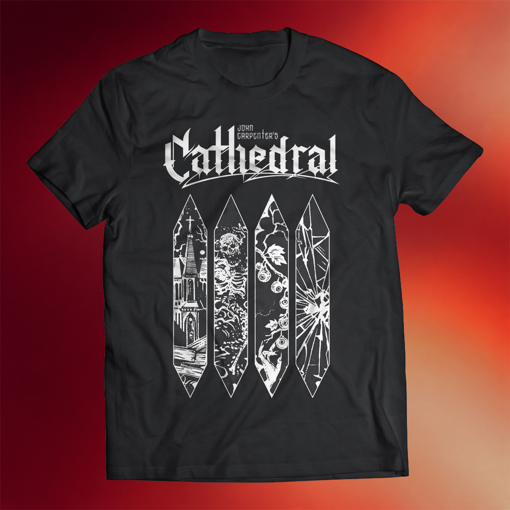 Sacred Bones Records Merch 2026 John Carpenter Cathedral T-Shirt Presents For Music Lovers
