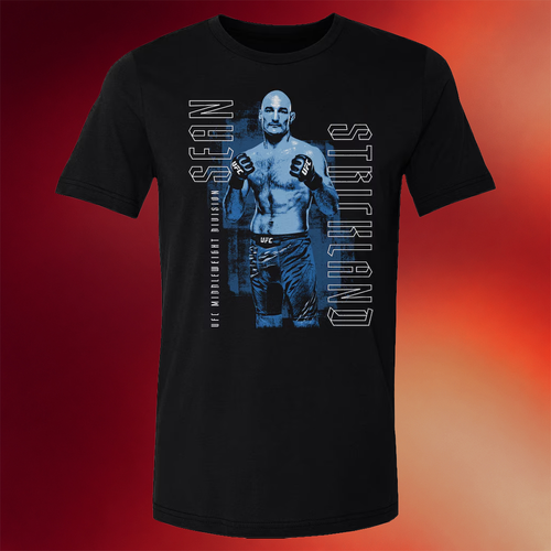 Sean Strickland Merch 500 Level Black Sean Strickland Vertical Name T-Shirt Gifts For Husband