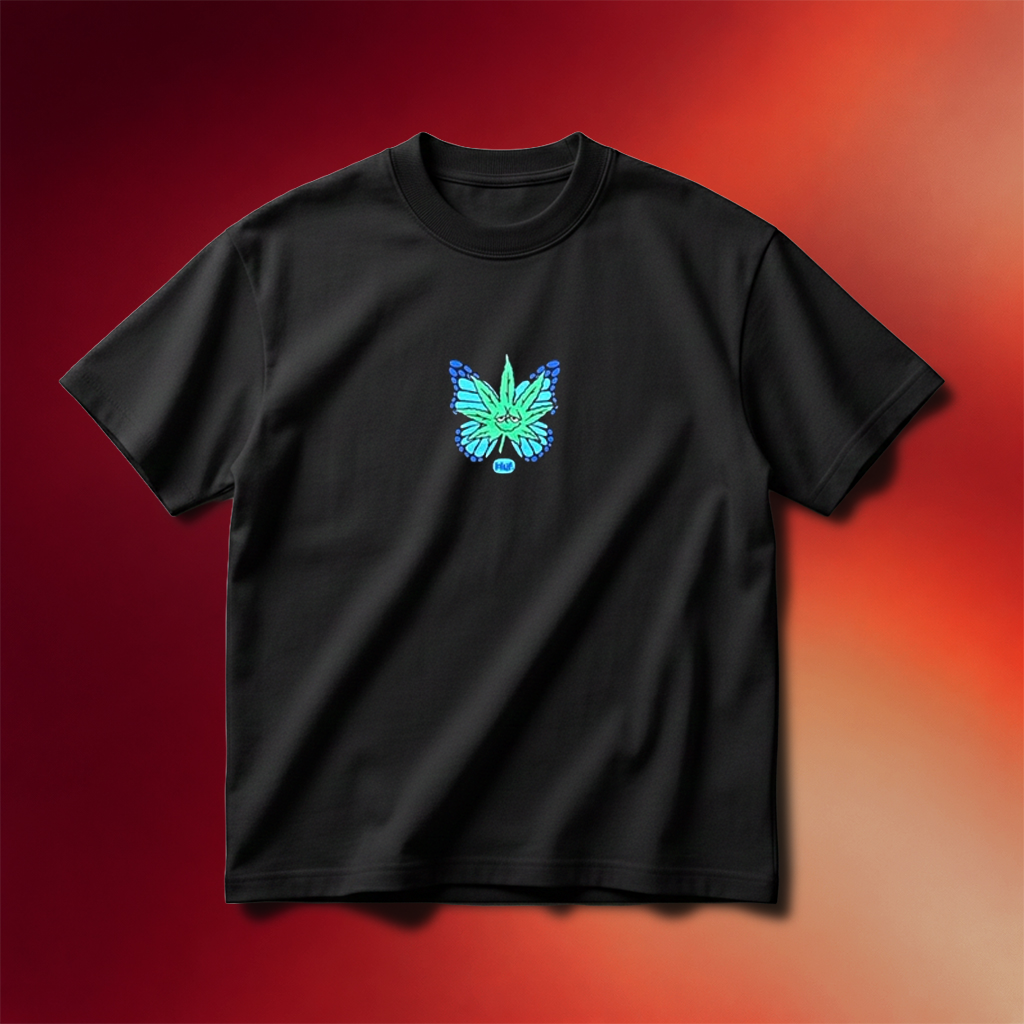 Seasons Skate Merch 2026 Huf Budderfly T-Shirt  Black Present For Friends