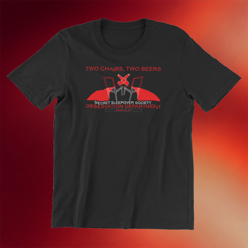 Secret Sleepover Society Merch 2026 Two Chairs Two Beers T-Shirt Best Gifts For Him