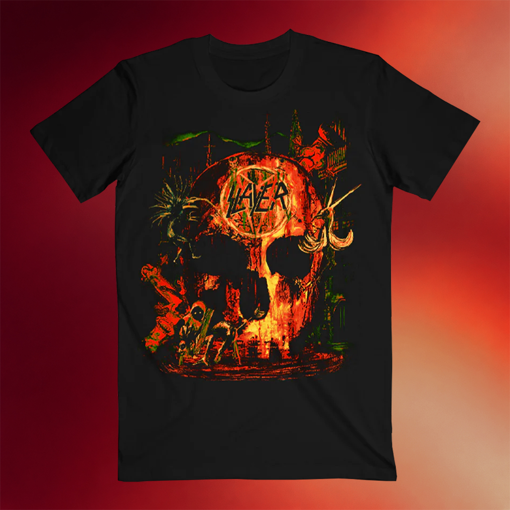 Slayer Merch World Sacrifice Skull T-Shirt Slayer Shirt Birthday Gift Ideas For Brother