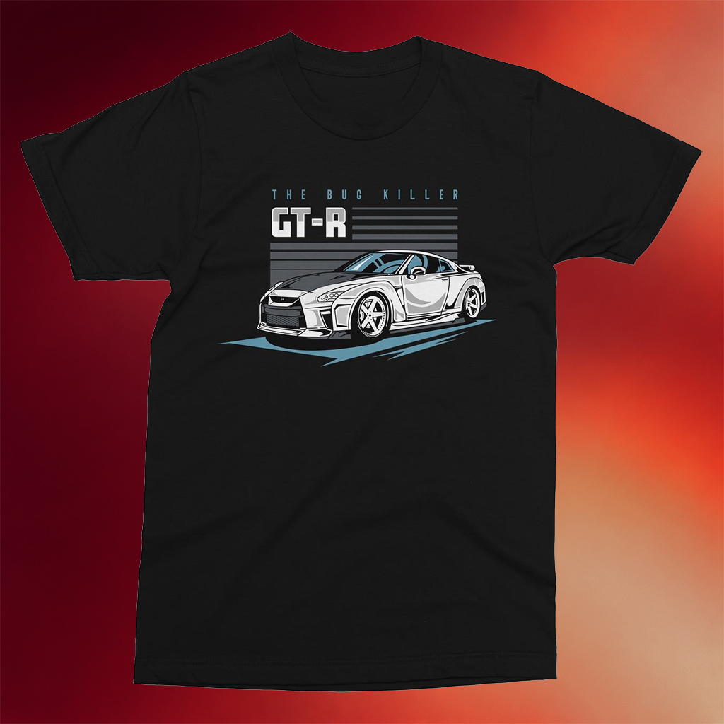 Stradman Merch 2026 Strad Bug Killer T-Shirt Nissan GT-R Shirt Gifts For Car Enthusiast