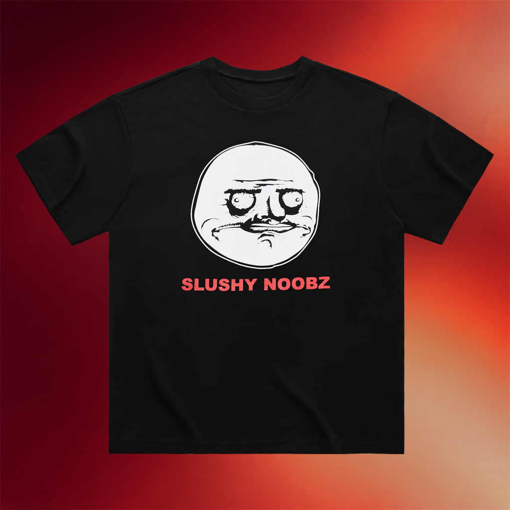 Slushy Noobz Merch 2026 Funny Face T-Shirt Black Birthday Presents For Friends