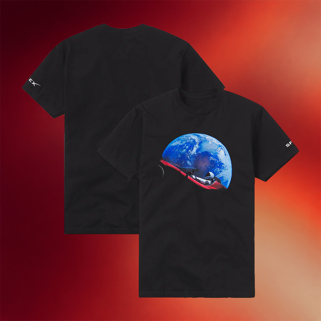 SpaceX Merch 2026 Starman T-Shirt Elon Musk Space Exploration Shirt Astronomy Gifts Ideas